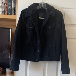 Levi's PREMIUM Trucker Black Sherpa-Lined Jean Jacket